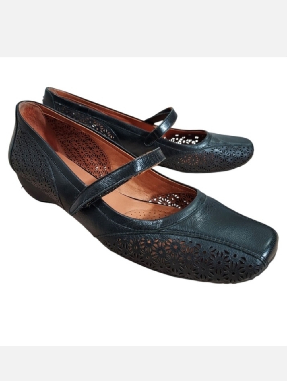Gentle Souls Black Irene Cutout Mary Janes 8.5